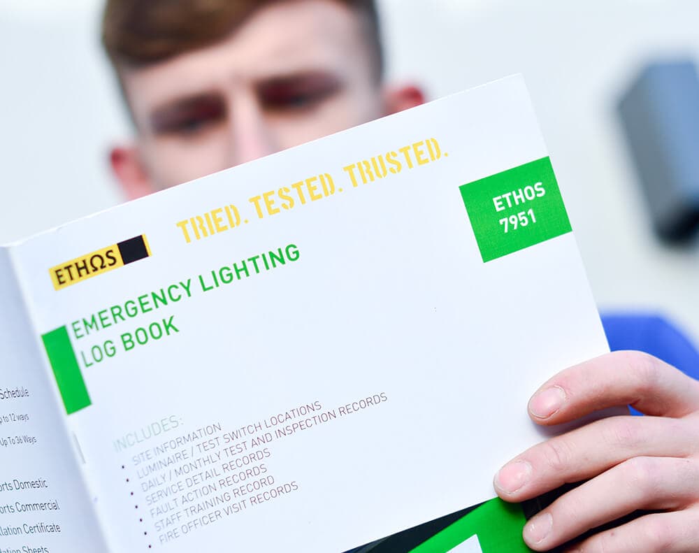 o'briens-electrical-ltd-staff-reading-emergency-lighting-log-book
